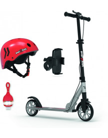 SCOOTER ALU ROUES 180MM+CASQUE+SUPPORT