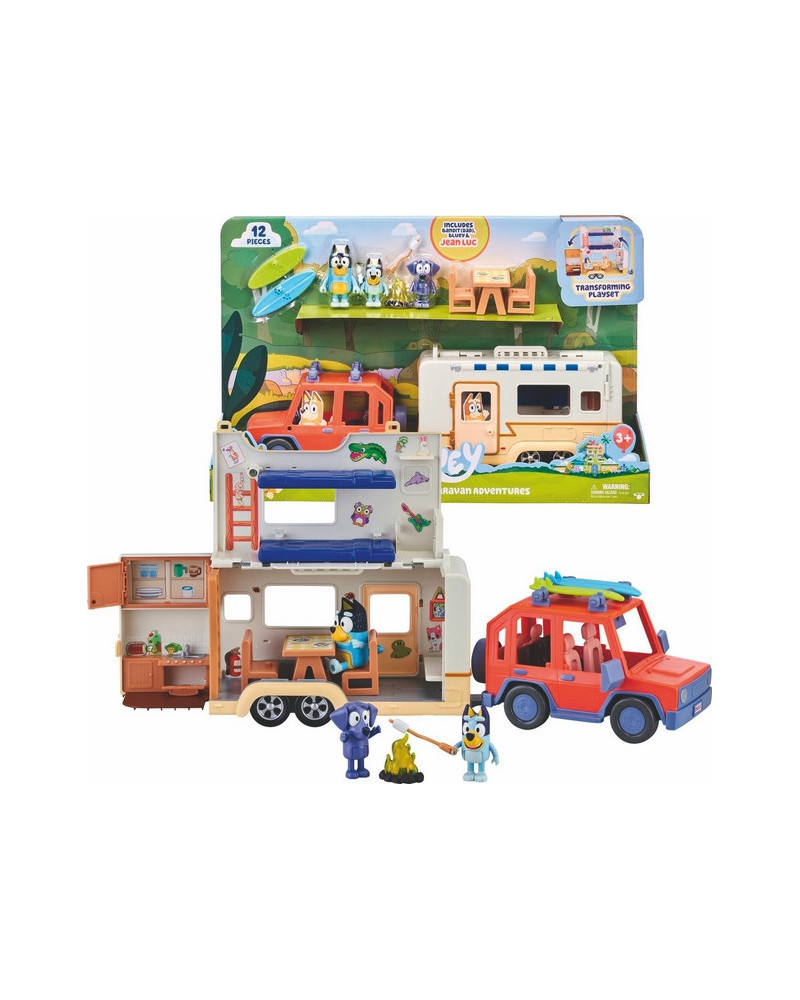 BLUEY JEEP + CARAVANE + PERS. + ACC.