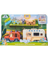 BLUEY JEEP + CARAVANE + PERS. + ACC.