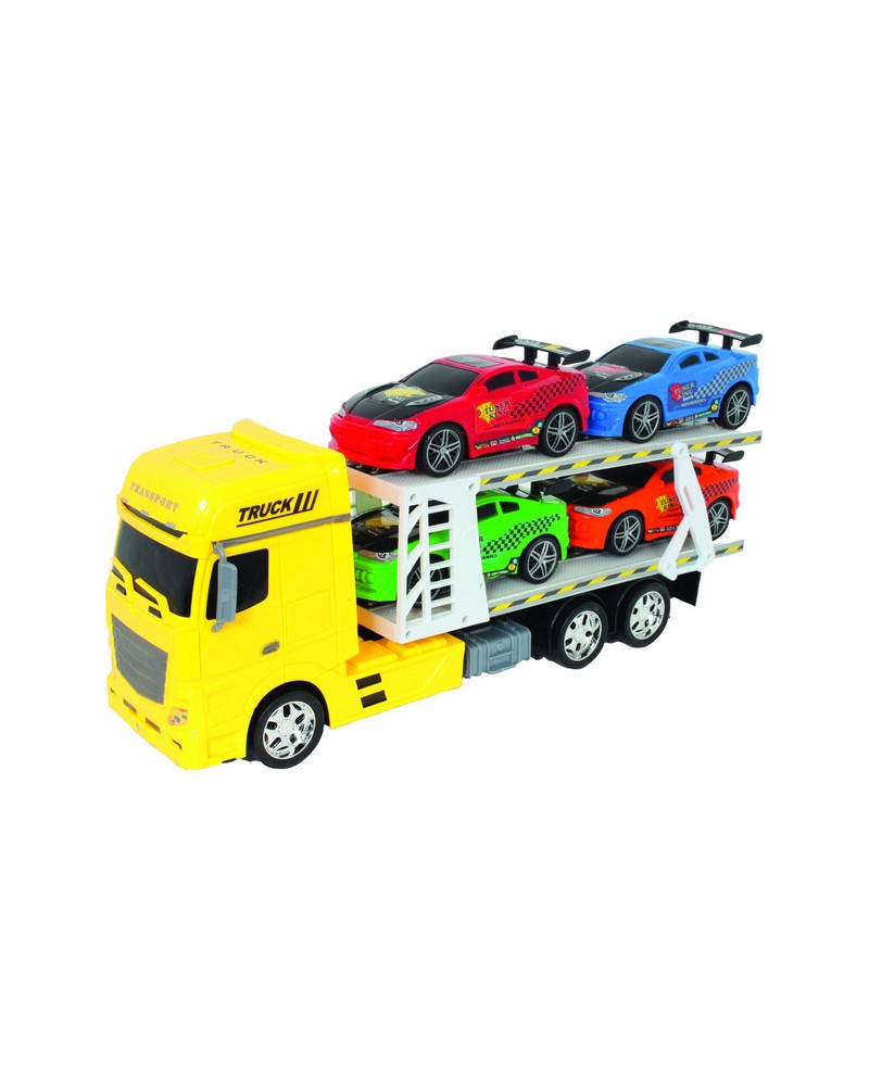 CAMION 44 CM TRANSPORT 4 VOITURES