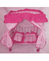 LIT METAL BALDAQUIN 60CM ROSE VICHY