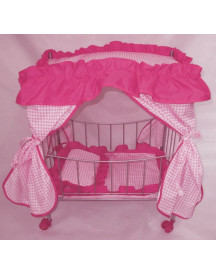 LIT METAL BALDAQUIN 60CM ROSE VICHY