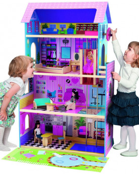 MAISON POUPEE EN BOIS 1M30...