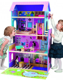 MAISON POUPEE EN BOIS 1M30 4 NIVEAUX