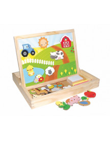 2 EN 1 TABLEAU CRAIE/BLC 35X28 + 20 MAGN