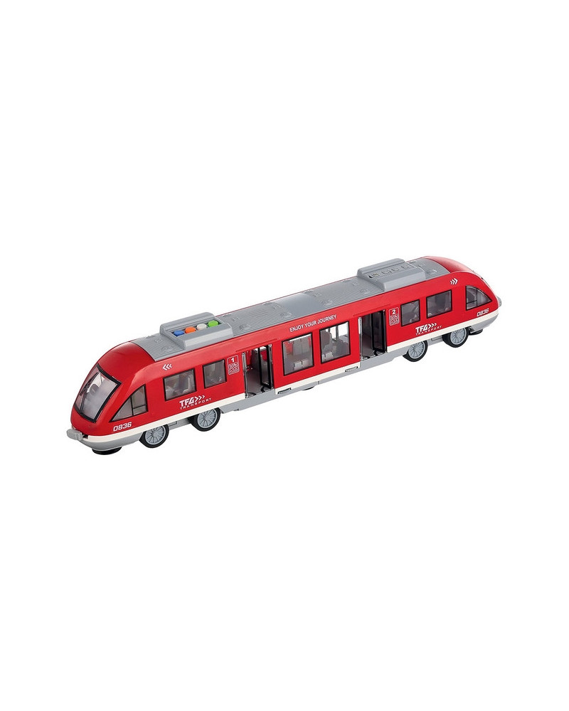 TRAM ROUGE 43CM PORTES OUVRANTES L/S FRI
