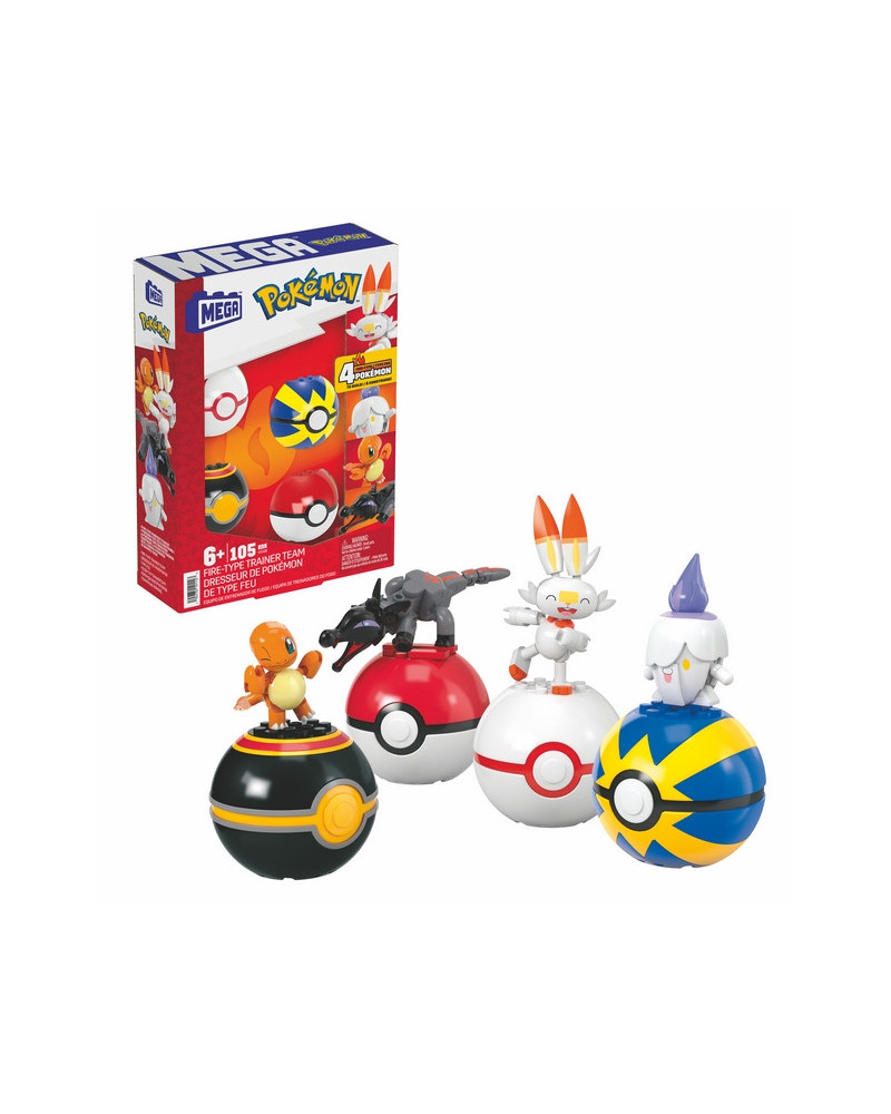 4 POKEMON 4 BOULES ET 4 PERS.