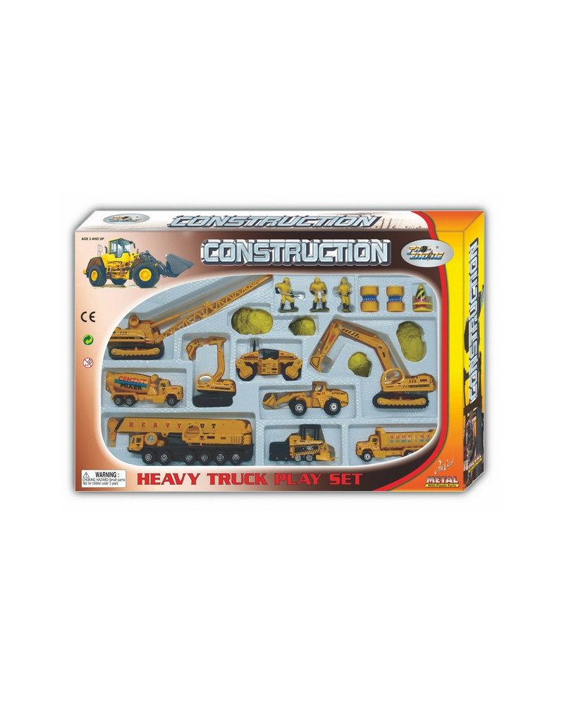 1/64 SET DE CONSTRUCTION 9 VEH.+ ACC.
