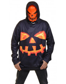 SWEAT ET MASQUE ADULTE TUEUR CITROUILLE