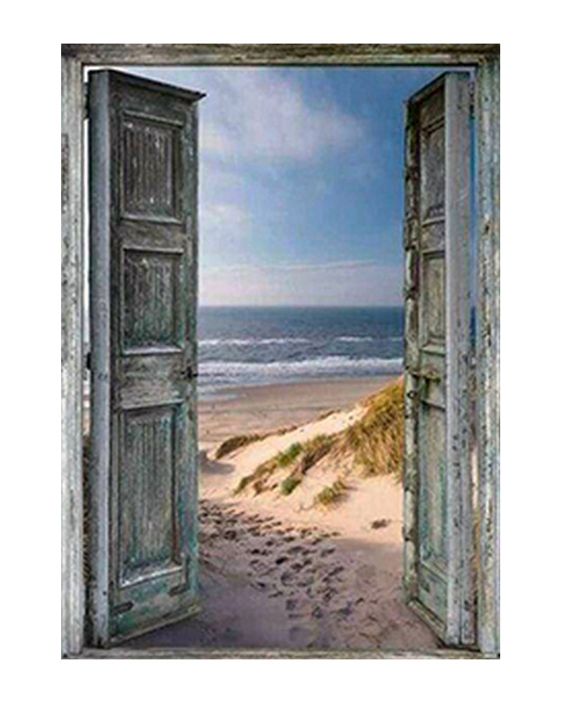 BRODERIE DIAMANT 40X50 PORTE OUVERTE SUR