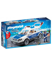 VOITURE DE POLICIERS AVEC GYRO ET SIRENE