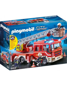 CAMION POMPIERS AVEC ECHELLE PIVOTANTE