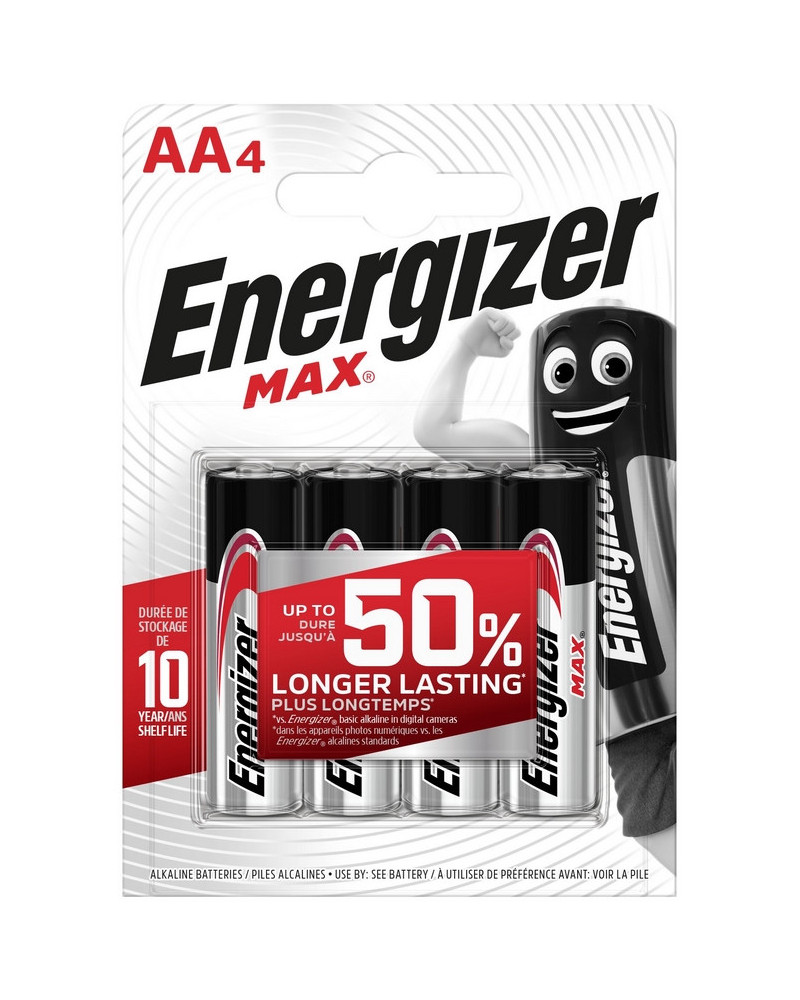 4 PILES ENERGIZER LR06 MAX (AA/CRAYON)
