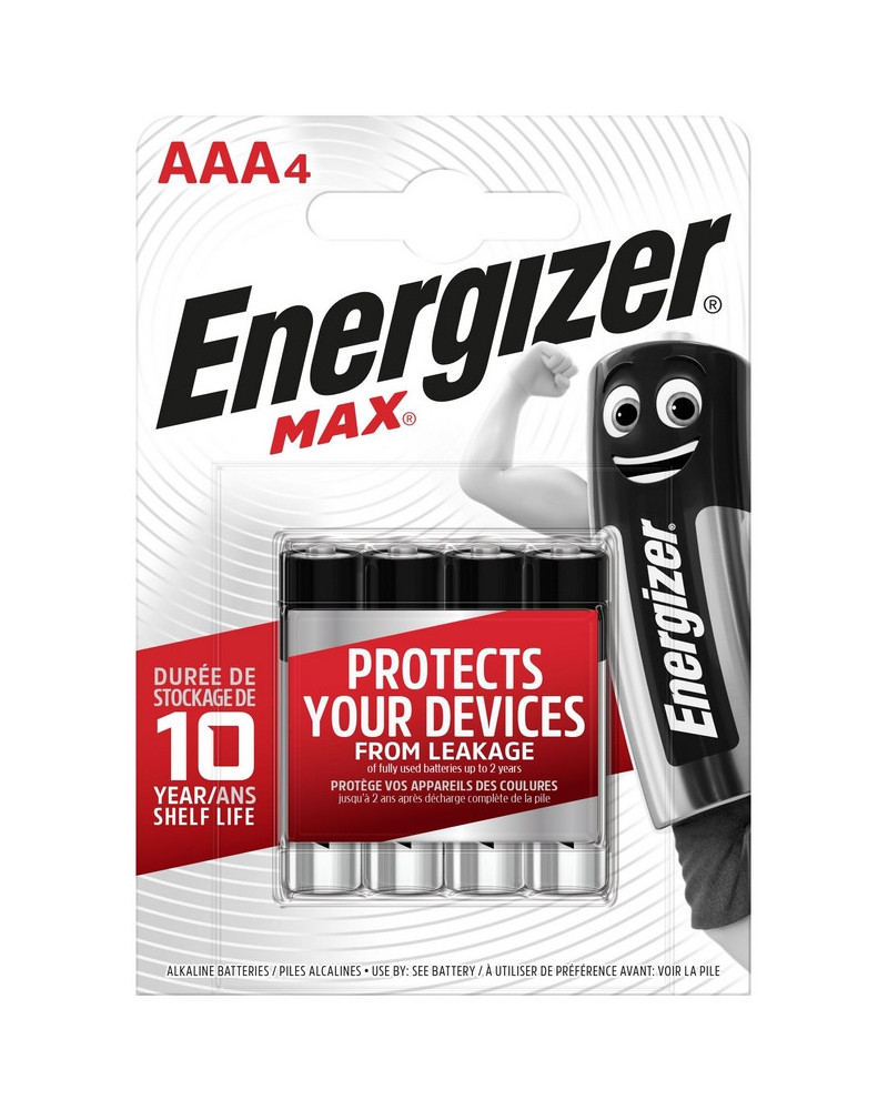 4 PILES ENERGIZER LR03 MAX (AAA/MIGNON)