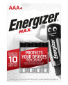 4 PILES ENERGIZER LR03 MAX (AAA/MIGNON)