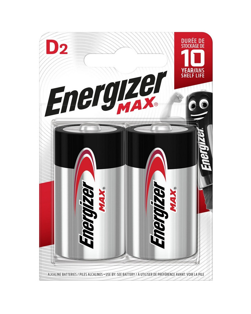 2 PILES ENERGIZER LR20 MAX (D)