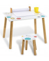 TABLE + CHAISE BOIS