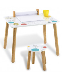 TABLE + CHAISE BOIS