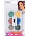 PALETTE MAKE UP 6 GALETS GLITTER + ACCS