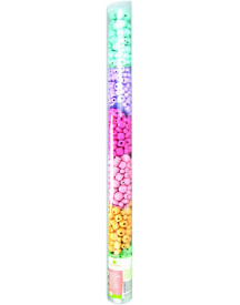TUBE 300 PERLES DE BOIS COLORIS PASTEL