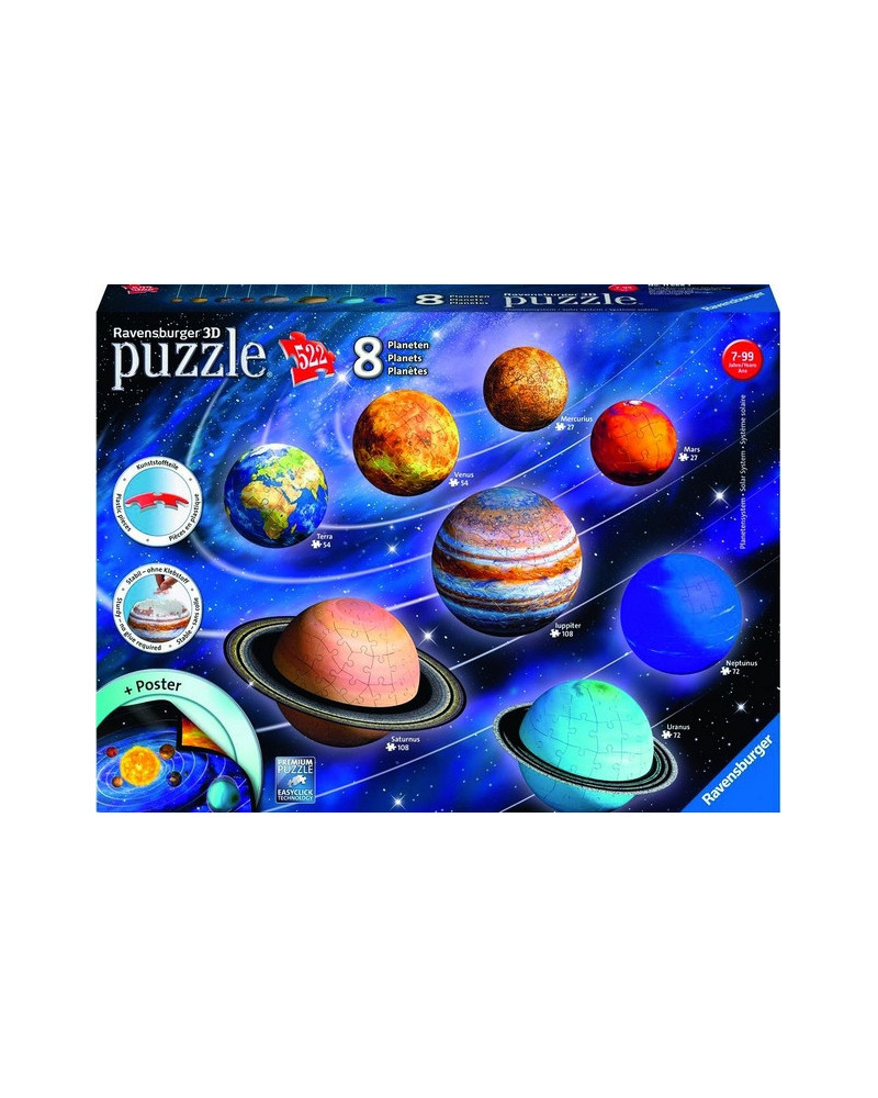PUZZ. 3D SYSTÈME SOLAIRE 522 PCES