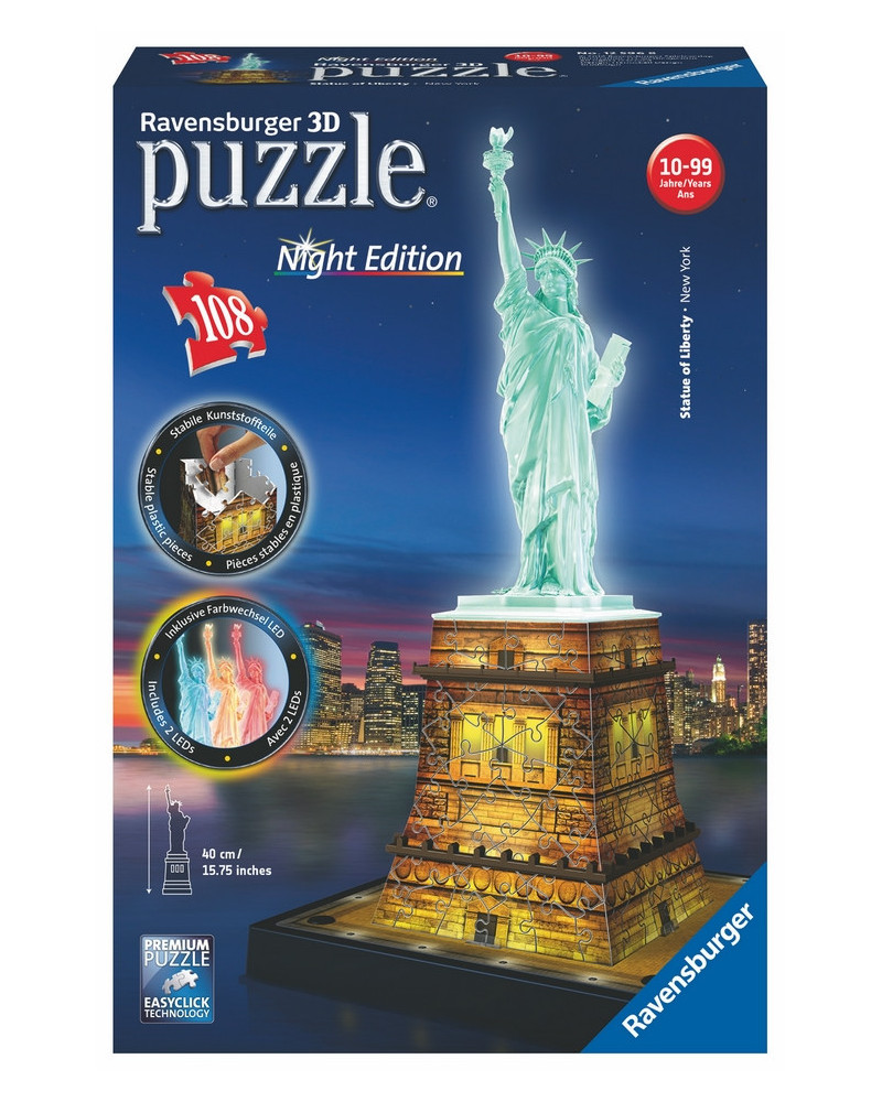 PUZZ. 3D STATUE DE LA LIBERTE LUMINEUSE