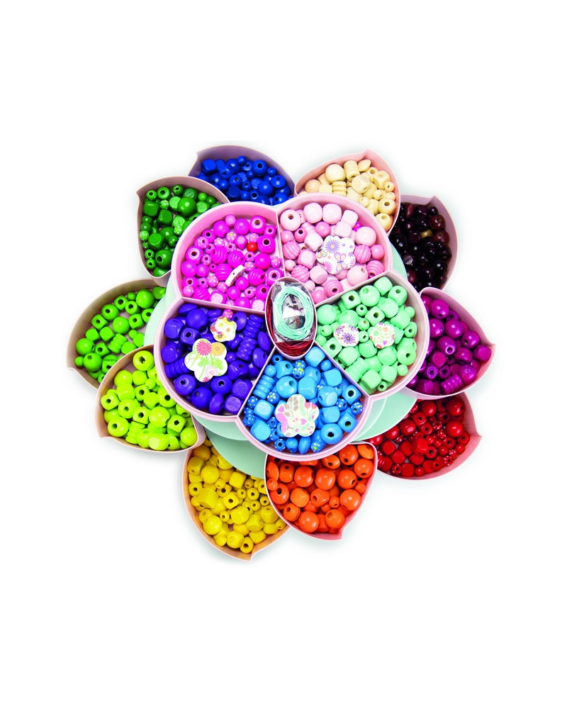 COFFRET 15 COMPARTIMENT 1000 PERLES BOIS