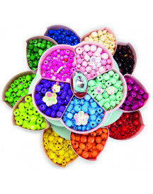 COFFRET 15 COMPARTIMENT 1000 PERLES BOIS
