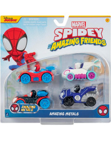 SPIDEY PACK DE 4 VEHICULES DIE CAST