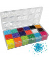 BOITE 18 COMPARTIMENTS PERLES DE COULEUR