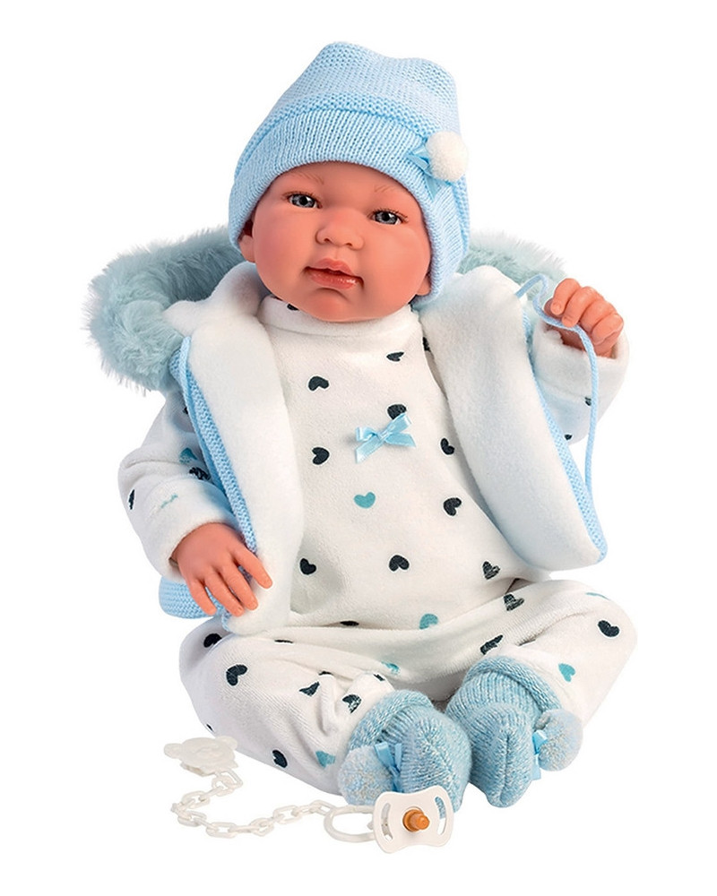 BEBE TINO 42CM VET COEUR RIT DIT PAPA MA