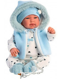 BEBE TINO 42CM VET COEUR RIT DIT PAPA MA