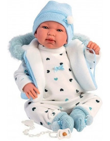 BEBE TINO 42CM VET COEUR RIT DIT PAPA MA