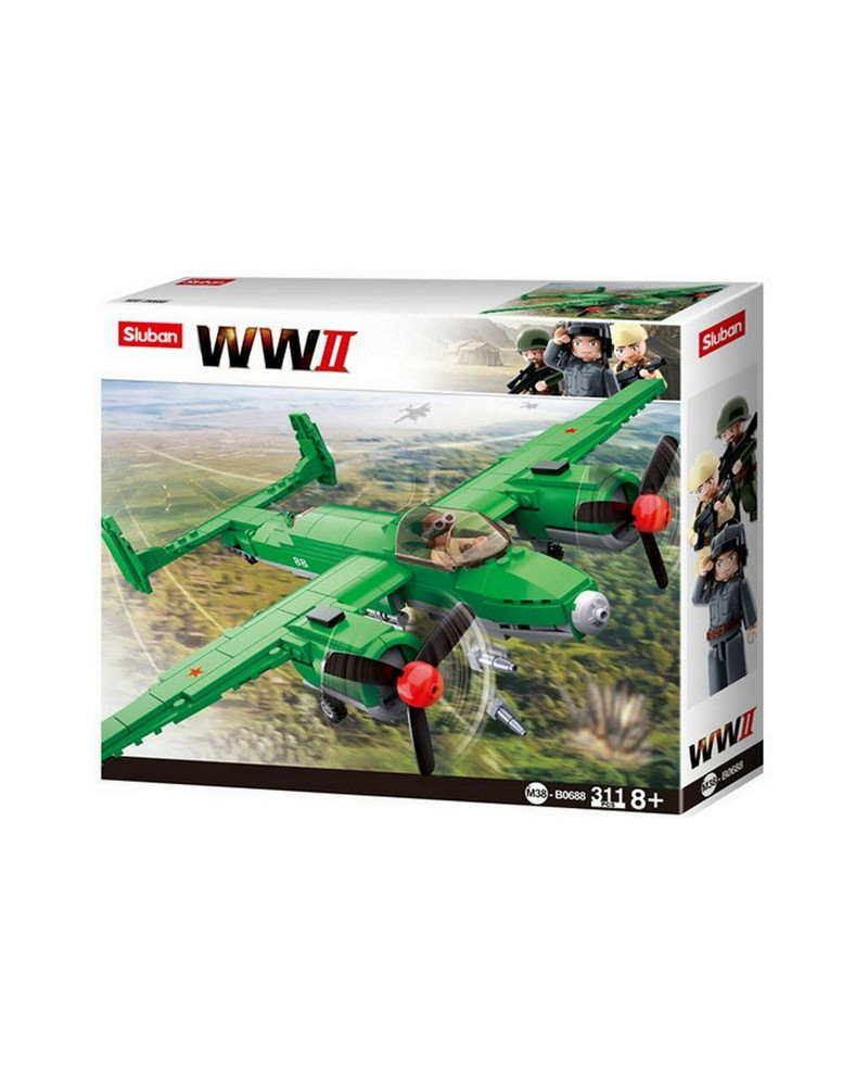 WORLD WAR AVION BI-MOTEUR + FIG.