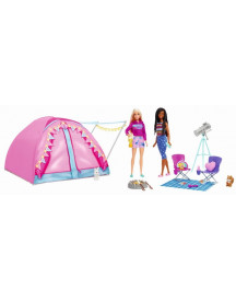 BARBIE CAMPING + 2 POUPEES