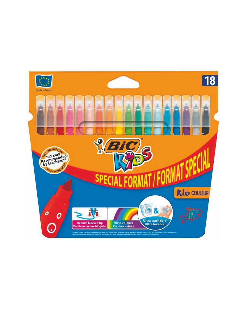 18 FEUTRES KID COULEUR FORMAT SPECIAL