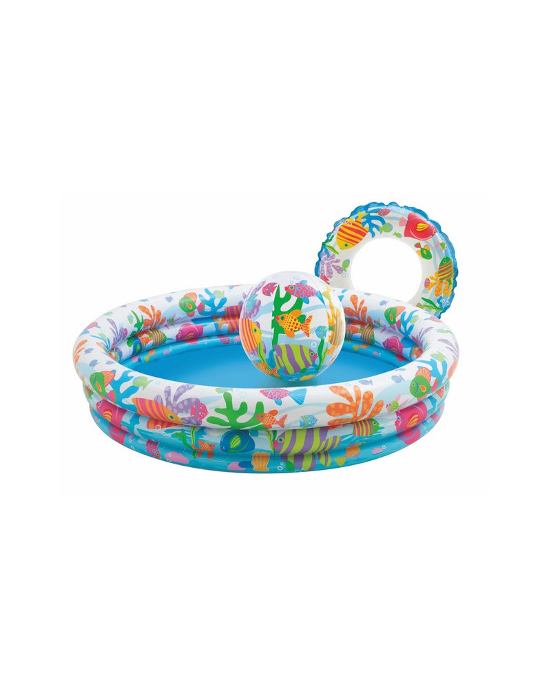 PISCINE 3B DEC 132X28,BOUEE + BALLON 51C