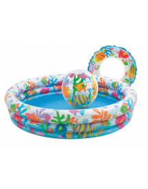 PISCINE 3B DEC 132X28,BOUEE + BALLON 51C