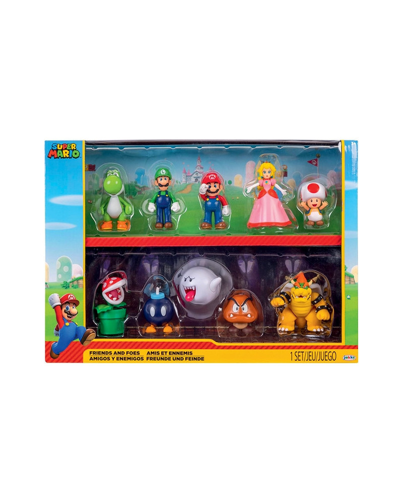 SUPER MARIO PACK DE 10 FIGURINES 6CM