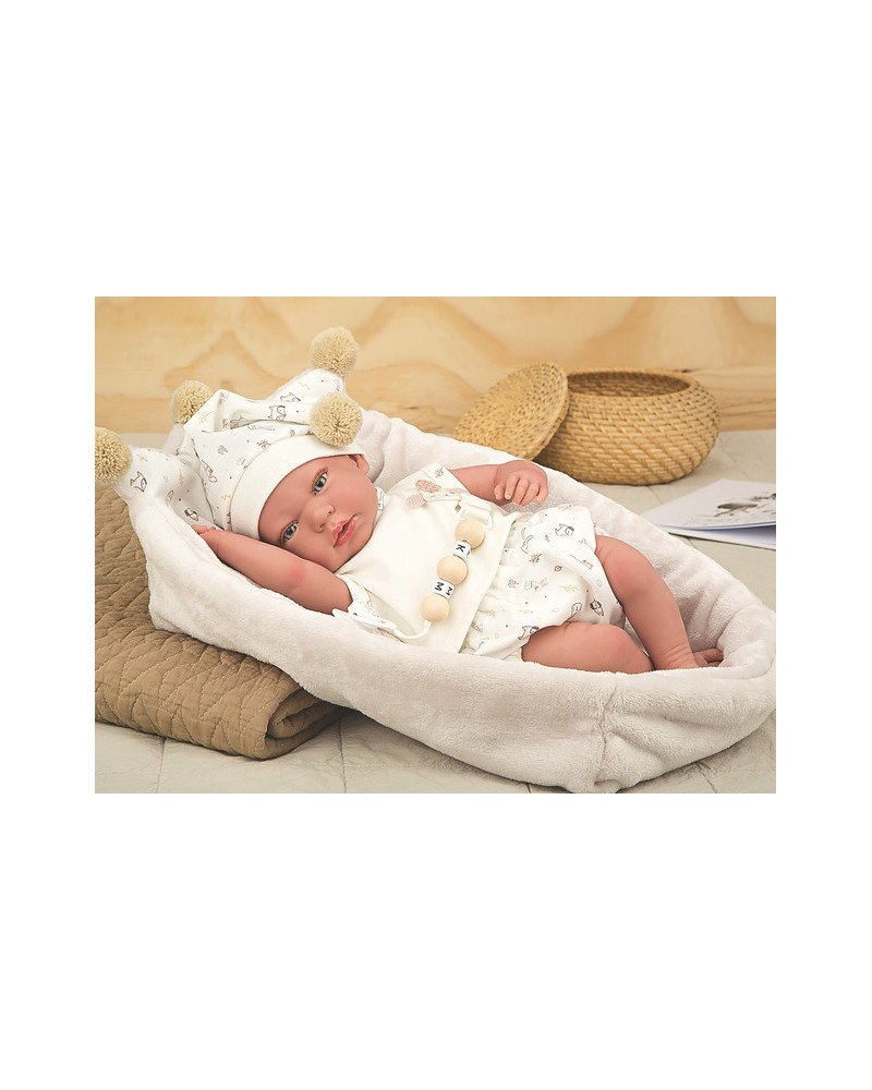 REBORN BEBE ADAY 40CM + COUFFIN
