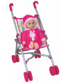 BEBE 36CM + POUSSETTE CANNE