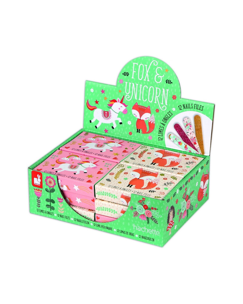 BOITE DE 12 MINI LIME A ONGLES RENARD/LI