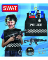 PANOPLIE SWAT + ARME +CASQUE + MENOTTES