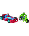 2 VEHICULE+2 FIG.SPIDERMAN + HULK