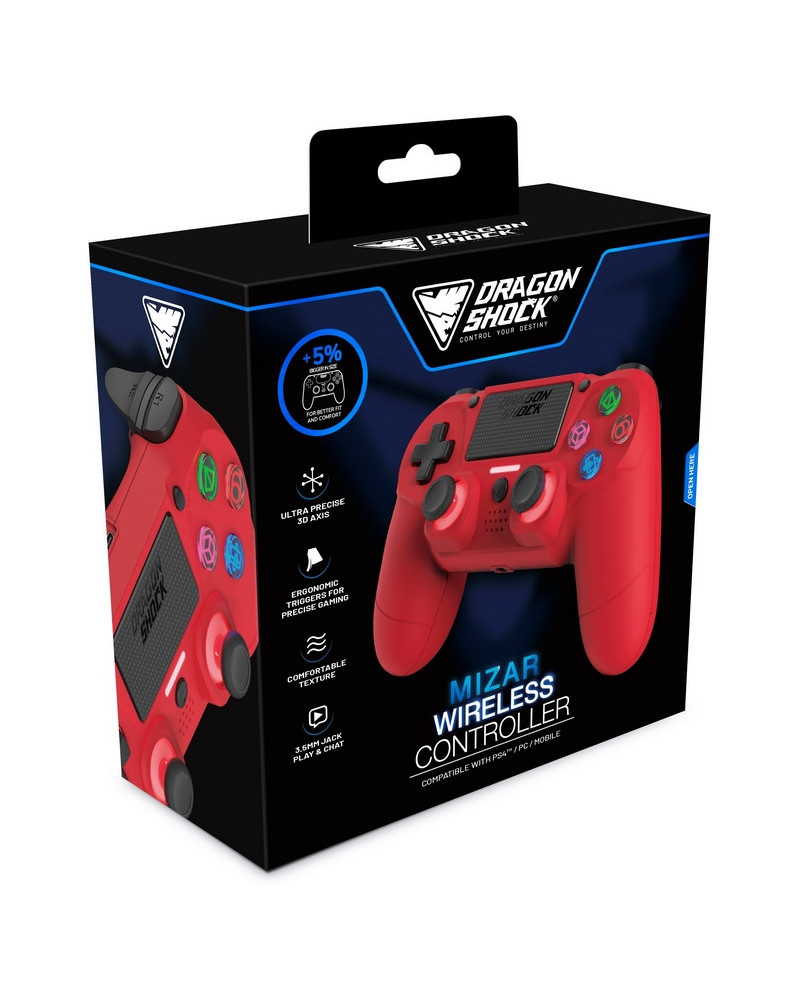 PL4 MANETTE SANS FIL DS MIZAR ROUGE