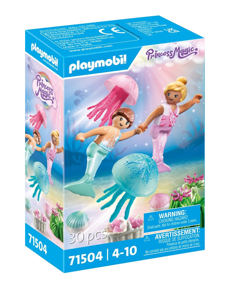 ENFANTS SIRENES AVEC MEDUSES ET COQUILLA