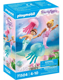 ENFANTS SIRENES AVEC MEDUSES ET COQUILLA