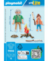 GRAND-PERE AVEC PETITE FILLE ET FEU DE C