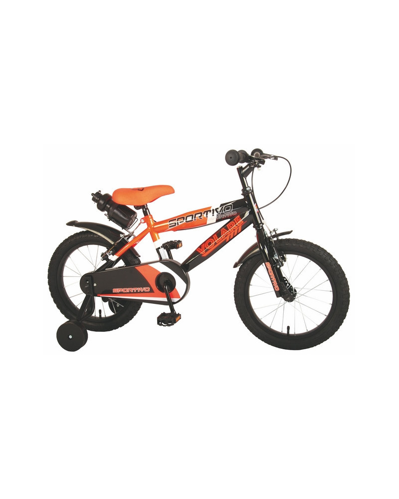 VELO 16" SPORTIVO ORANGE + GOURDE
