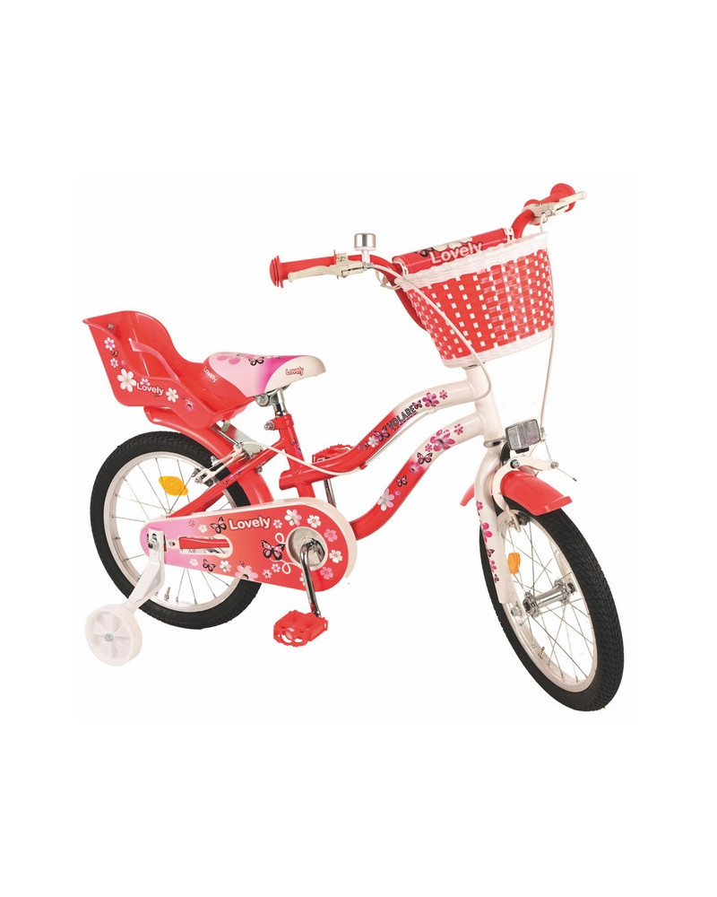 VELO 16" LOVELY PANIER + PORTE BEBE